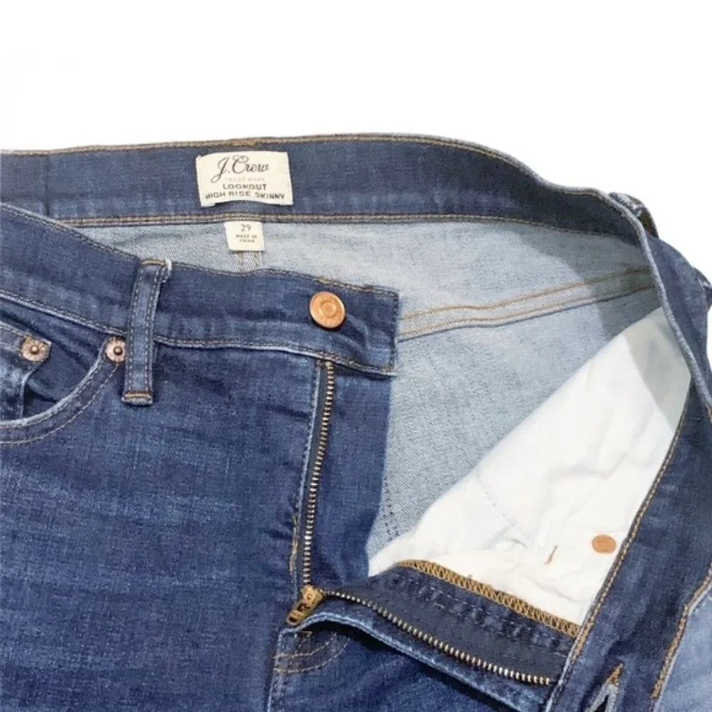 J.Crew Lookout High Rise Skinny Blue Jeans 29